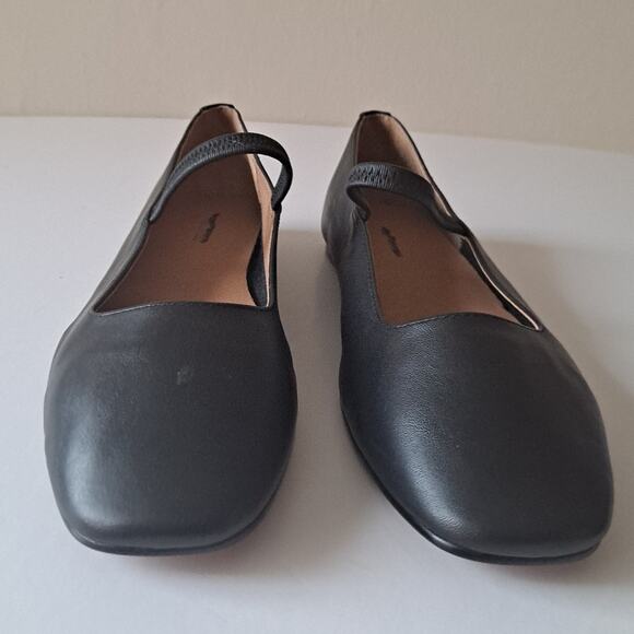 NWOB Madewell Greta Leather Mary Jane Ballet Flat Shoes Black Women's Size 8.5M - Picture 5 of 15